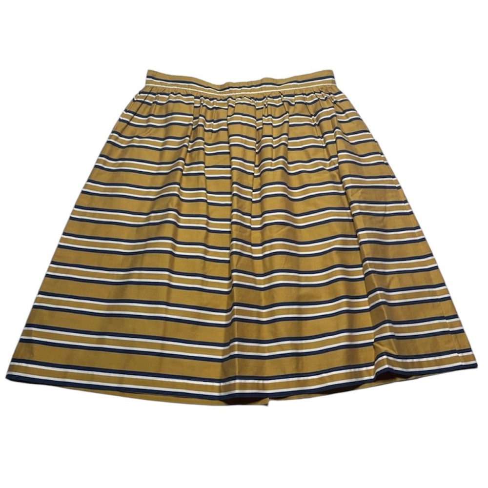 Bridge & Burn Mustard Striped A-Line Skirt